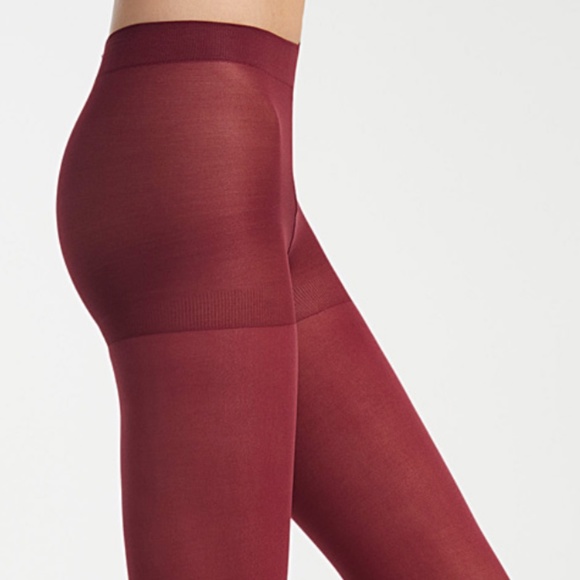 Rubby red built-in support microfiber tights made in Italy NWT - Picture 6 of 6